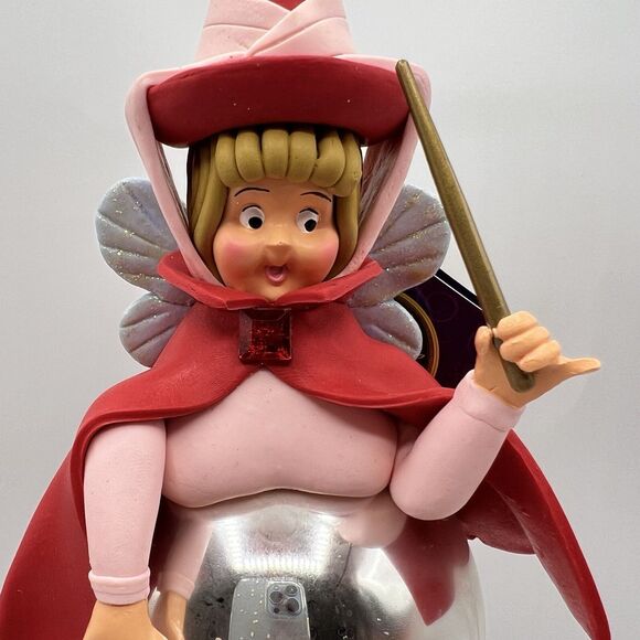Disney Store Sleeping Beauty Fairy Fauna Enchanted Christmas Ornament Glass Clay - Picture 2 of 13